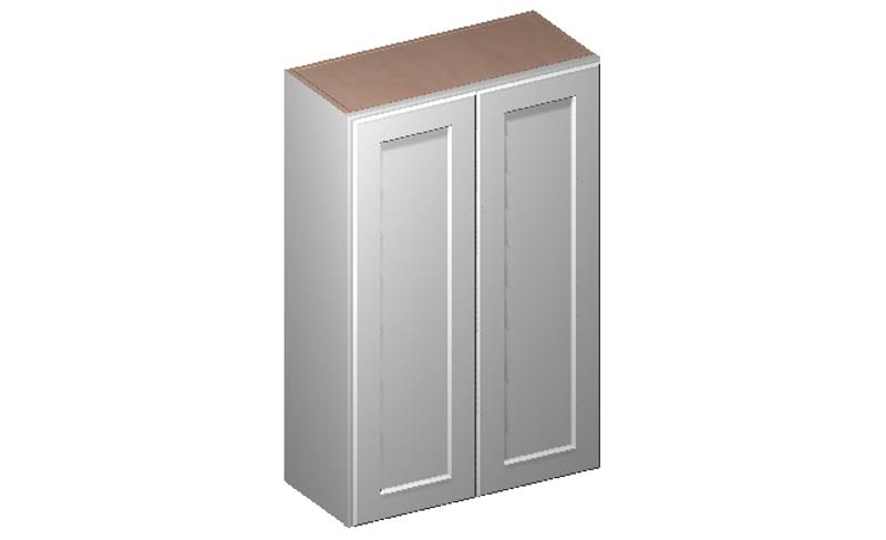 White 2 Doors 2 Shelves Wall Cabinet H782864