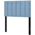Blue Fabric Vertical Channel Twin Headboard R16465