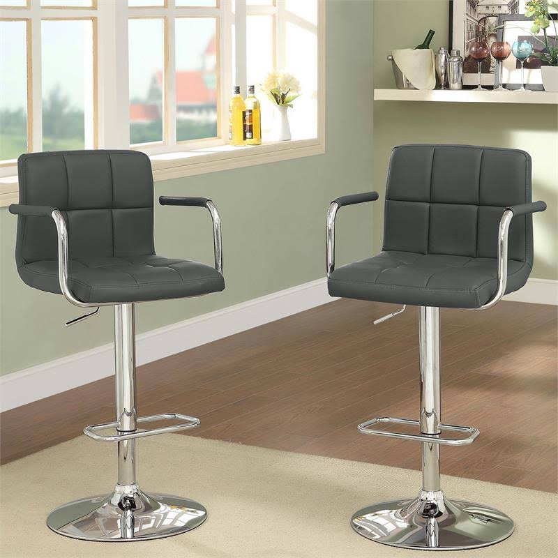 Adjustable Metal Barstool Set of 2 P937074