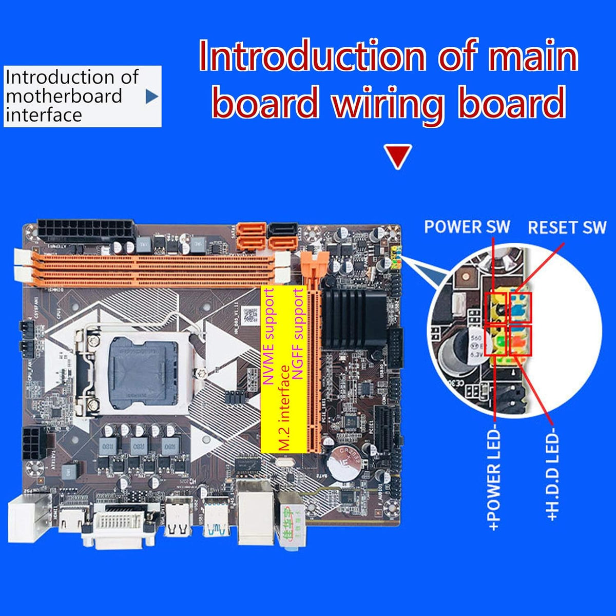LGA 1150 MATX Motherboard VGA HDMI DVI R77792