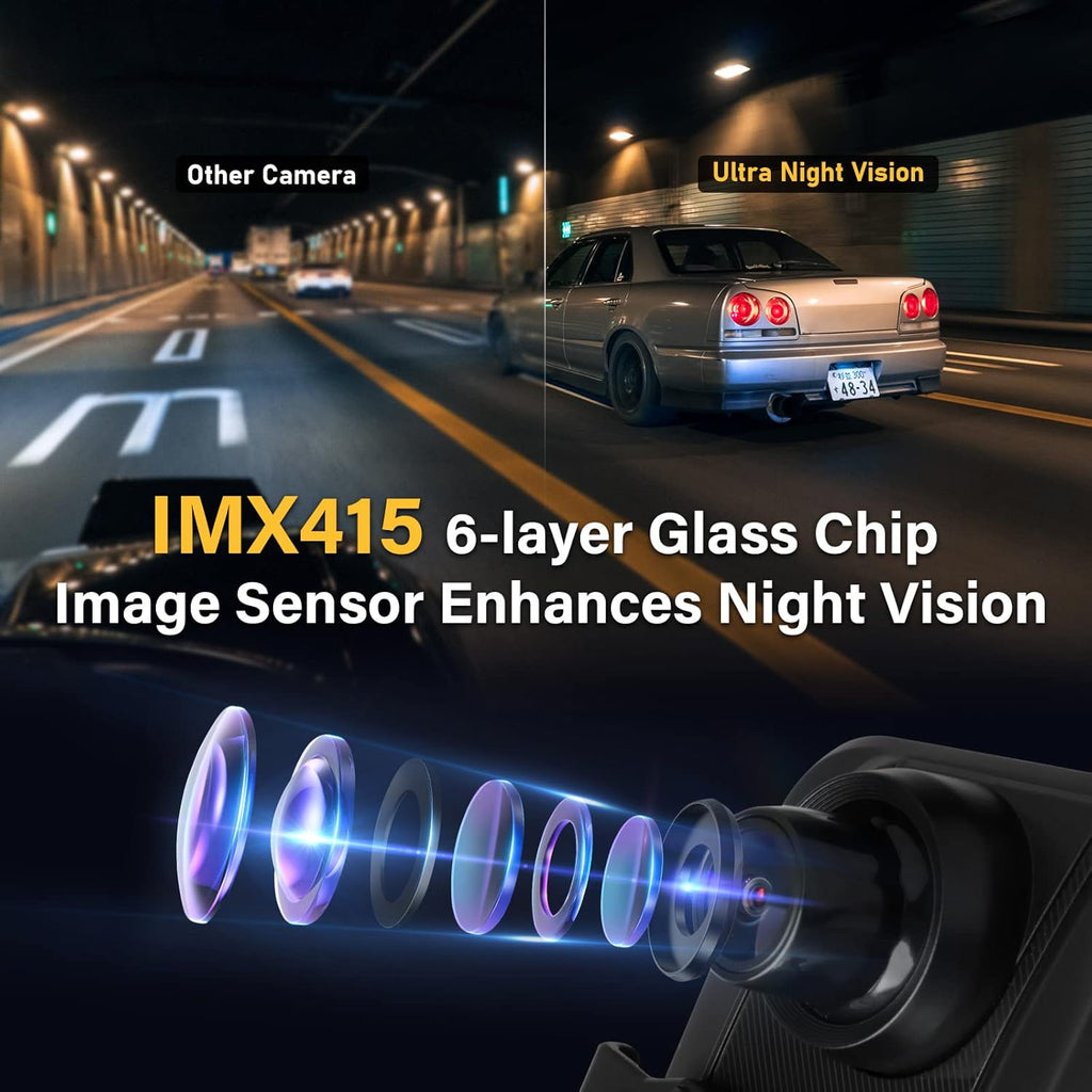 4K Mirror Dash Cam Front and Rear with Hardwire Kit L9540