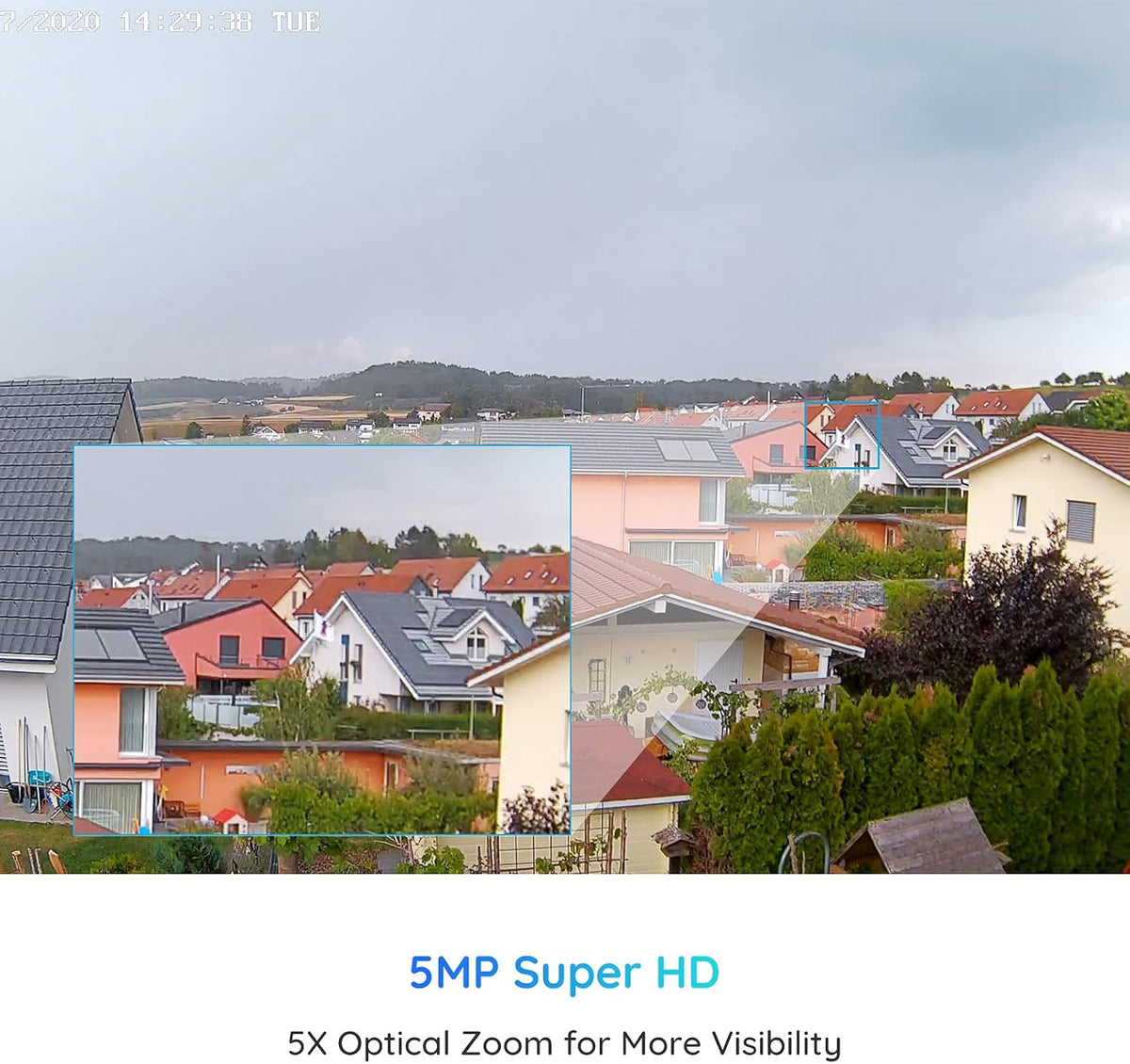 5MP Semi-Wireless Outdoor PTZ Security Camera System Y7931