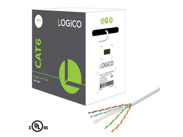 Cat6 UTP Plenum Cable 1000ft White J292