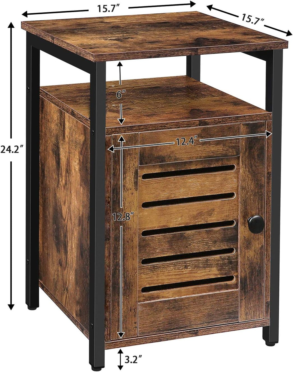 Set of 2 Wood Nightstand with Storage A815985