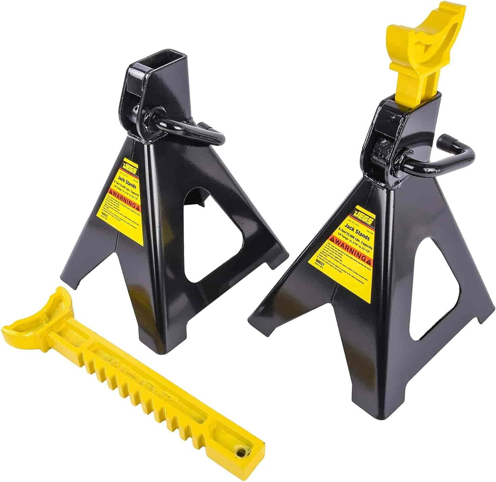 6-Ton Adjustable Height Welded Steel Jack Stands, Pack of 2 I219