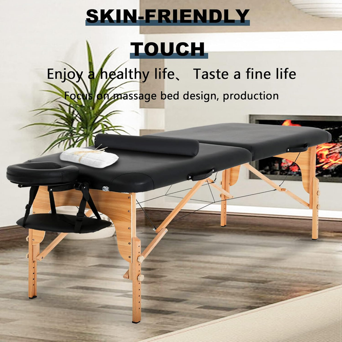 Portable 84 Inch 2 Folding Lightweight Massage Table with Carry Case R7590