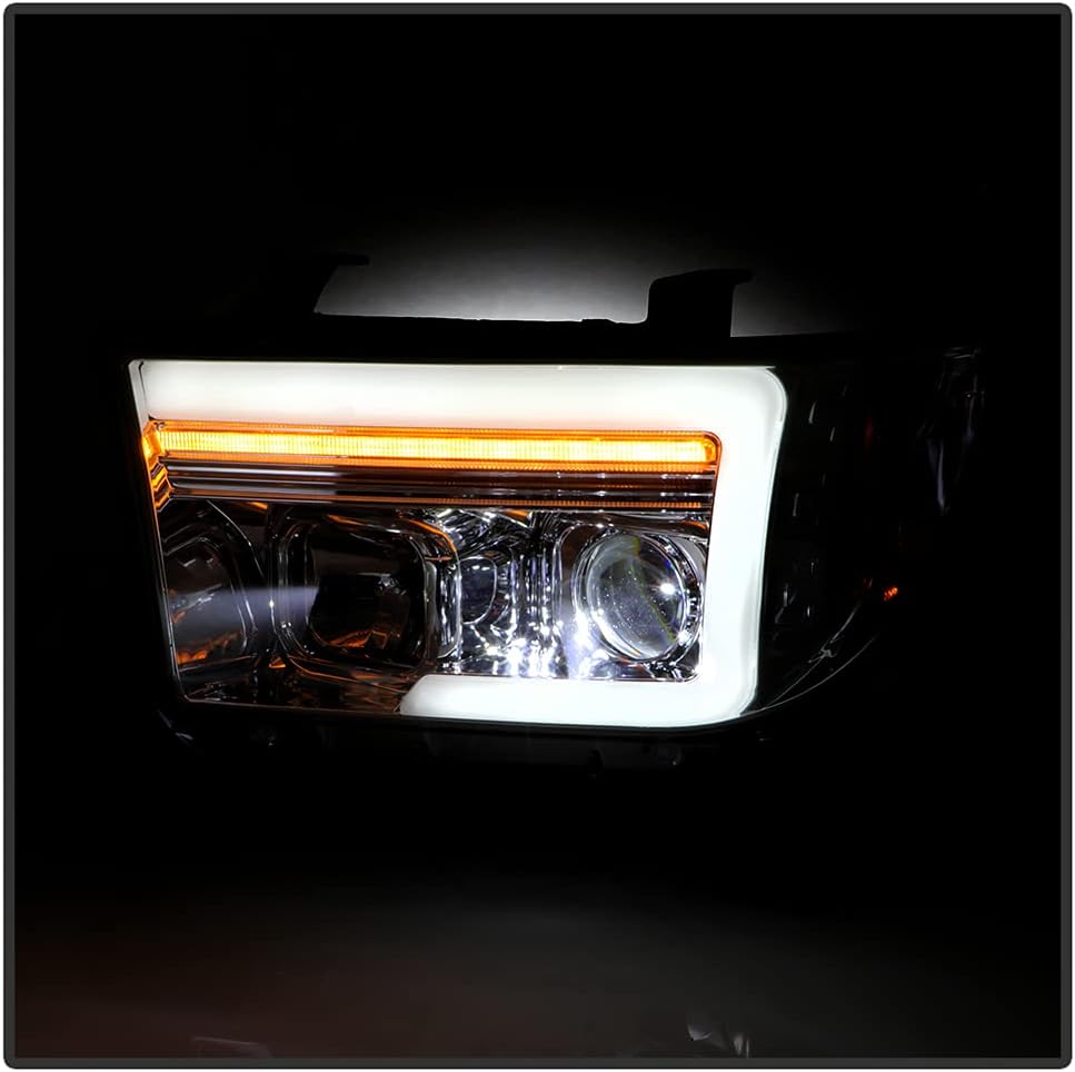 Chrome LED Projector Headlights M802