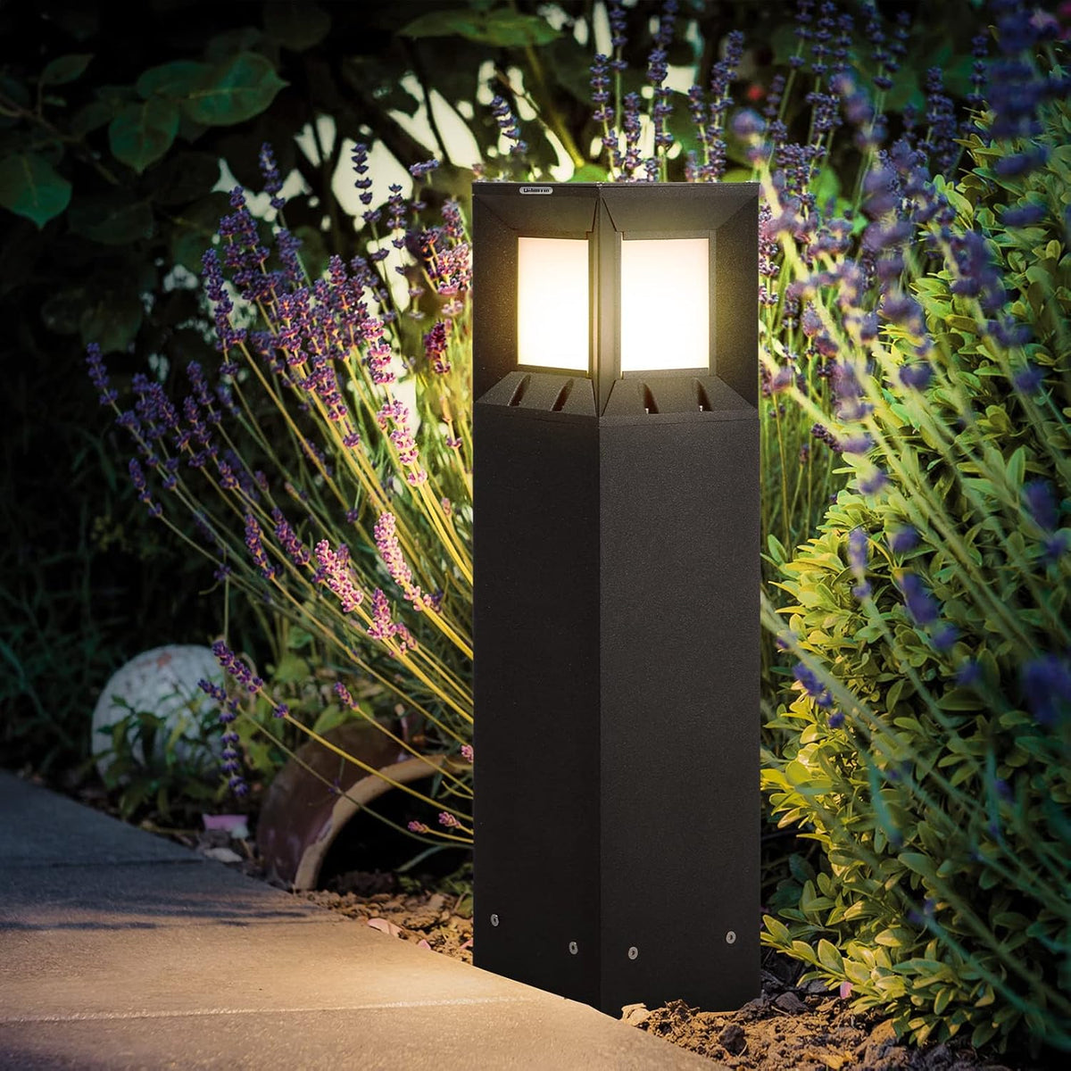 Solar IP54 Waterproof 3000K LED 32 Inches Outdoor Bollard Path Light G4983