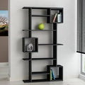 White Modern Geometric Bookcase F179172