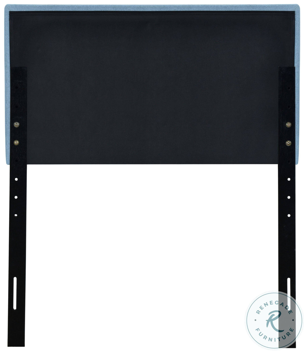 Blue Fabric Vertical Channel Twin Headboard R16465