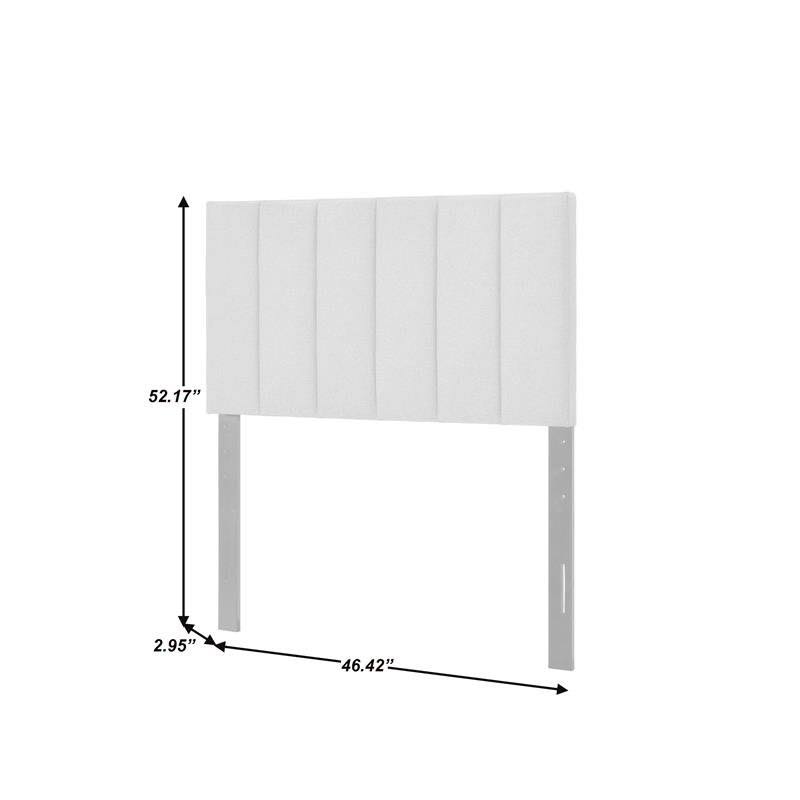 Blue Fabric Vertical Channel Twin Headboard R16465