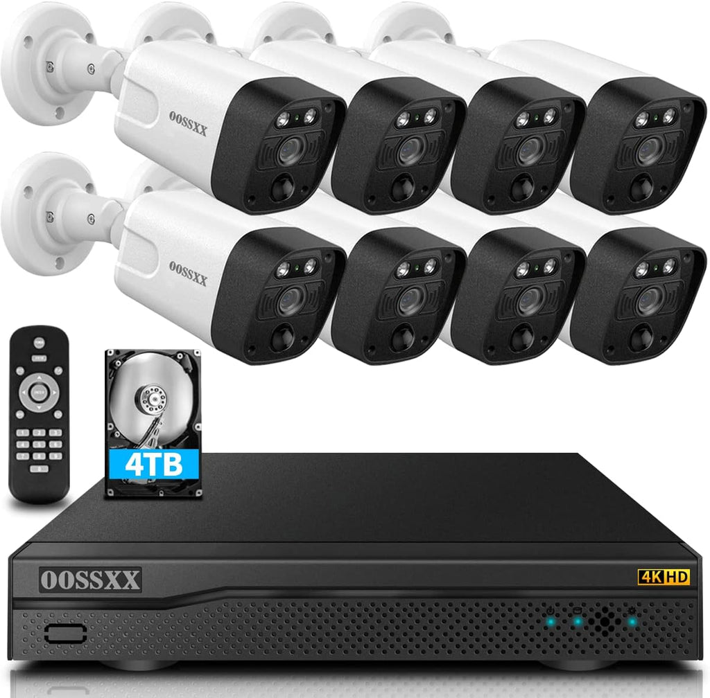 8 Channel POE Security Camera System with 8 IP67 Waterproof Cameras and Audio I2702