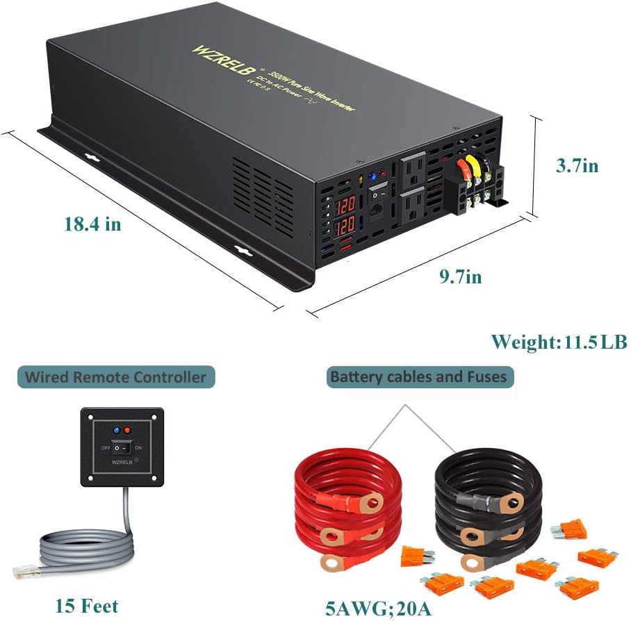 Pure Sine Wave 3500W Power Inverter K846530