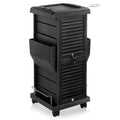 Black Rolling Trolley Cart with Pockets J9815