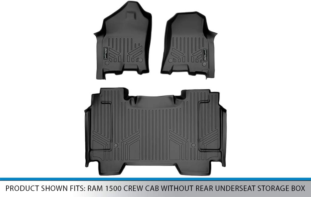 Custom Fit Floor Mats 2 Row Liner Set Black P4799