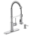 Single-Handle Pull-Down Kitchen Faucet with Soap Dispenser in Chrome S678141