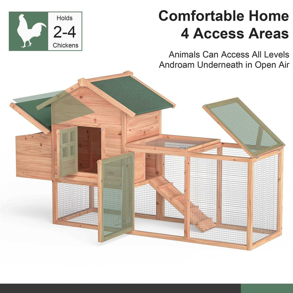 Large Wooden Chicken Coop with Ventilation P529