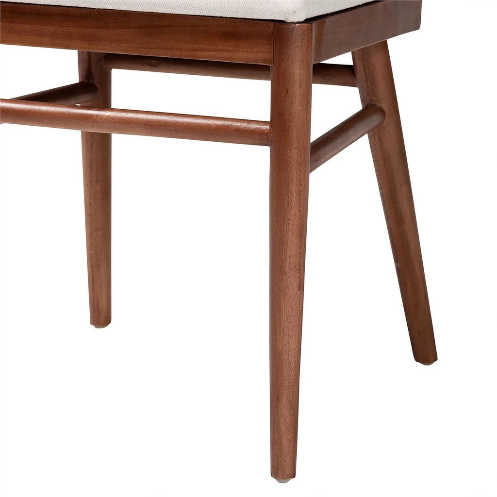 Brown Acacia Wood Seagrass Dining Chair Set of 2 N95426