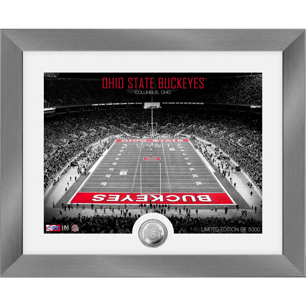 Ohio State Buckeyes 13'' x 16'' Silver Coin Photo Mint H3552