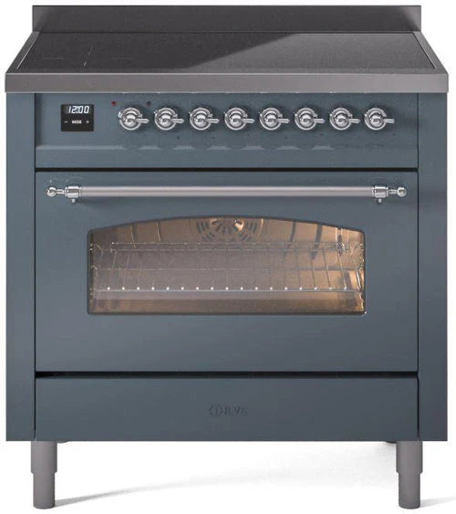 Blue Grey Induction Range with Electric Oven O956504
