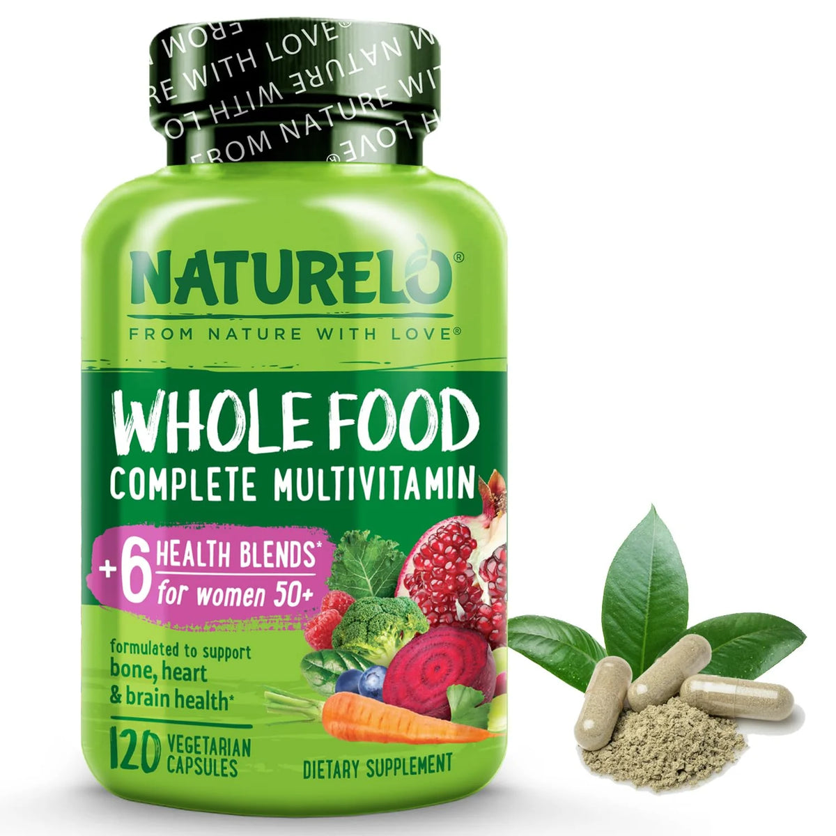 Whole Food Multivitamin for Women 50+ 120 Vegan Capsules F97327