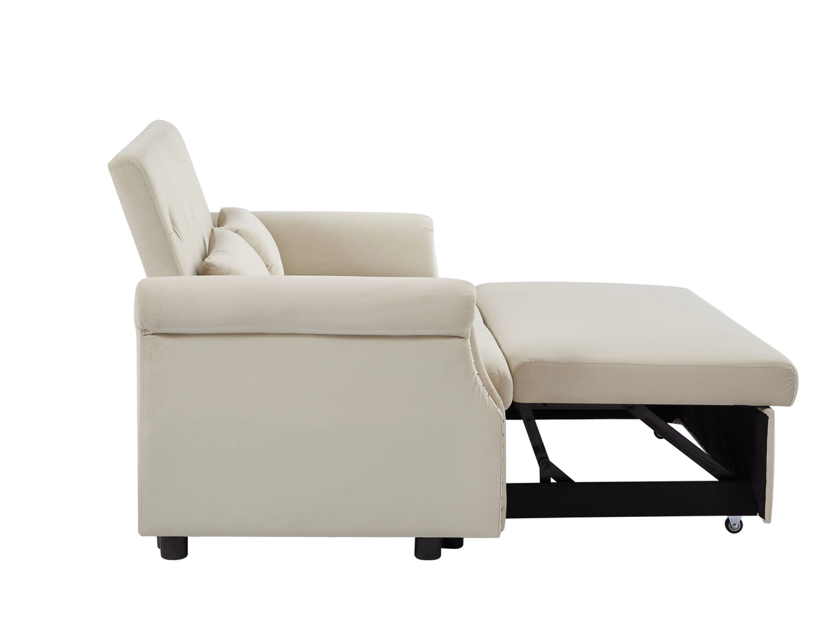 Velvet Convertible Sleeper Sofa Bed B729246