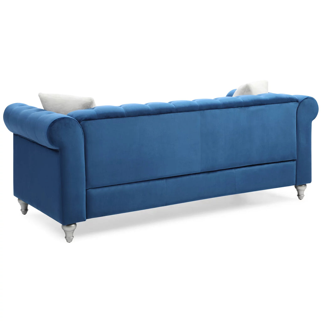 Navy Blue Velvet Sofa H430346