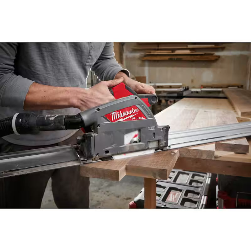 18V Brushless Cordless 6-1/2 in. Plunge Track Saw Kit with Guide Rail O6100