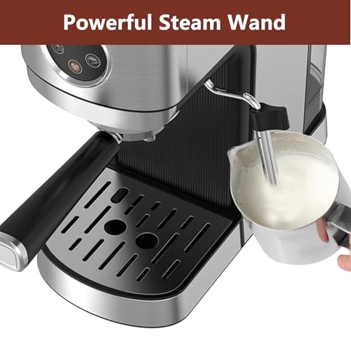 20 Bar Stainless Steel Espresso Machine with Steam Milk Frother K714689