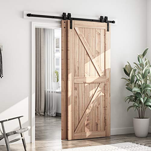 6.6 Feet Bypass Sliding Barn Door Hardware Kit X8266