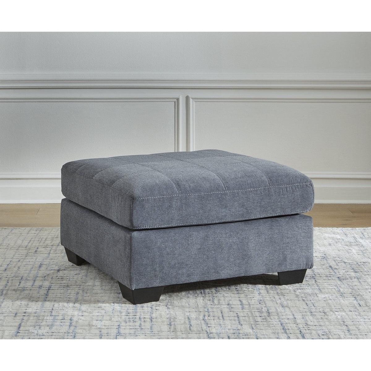 Oversized Faux Wood Accent Ottoman F99168
