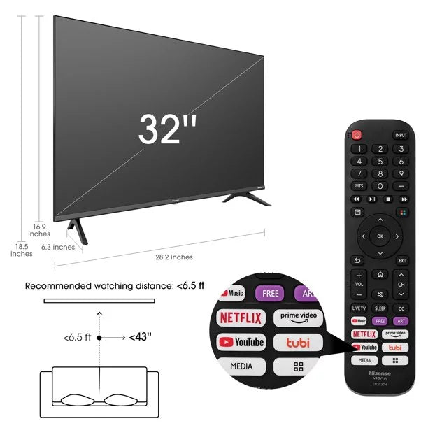 32" HD Smart TV E8931