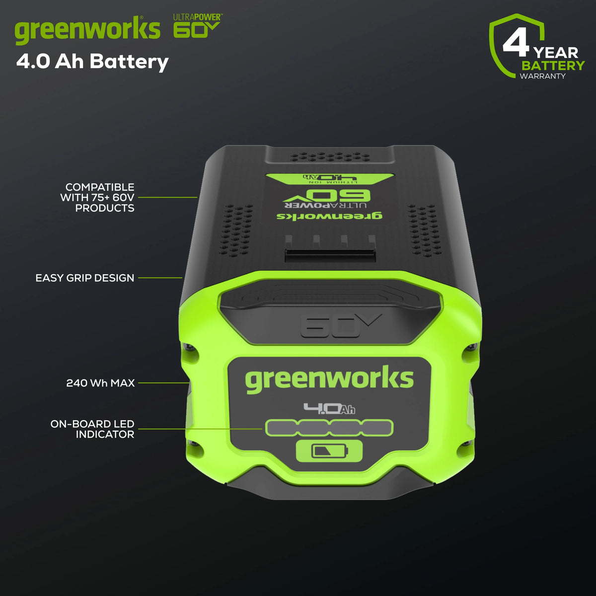 60V 4.0 Ah Battery F532951