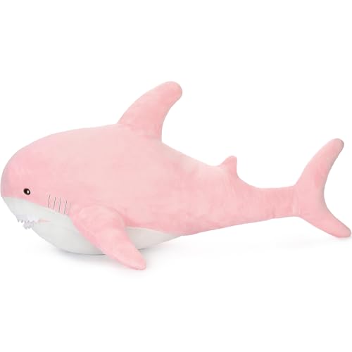 Pink 32in Shark Plush Toy L7681