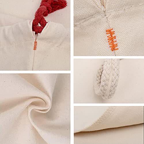 6 Pack Large Christmas Canvas Cotton Santa Sacks with Drawstrings Z5429