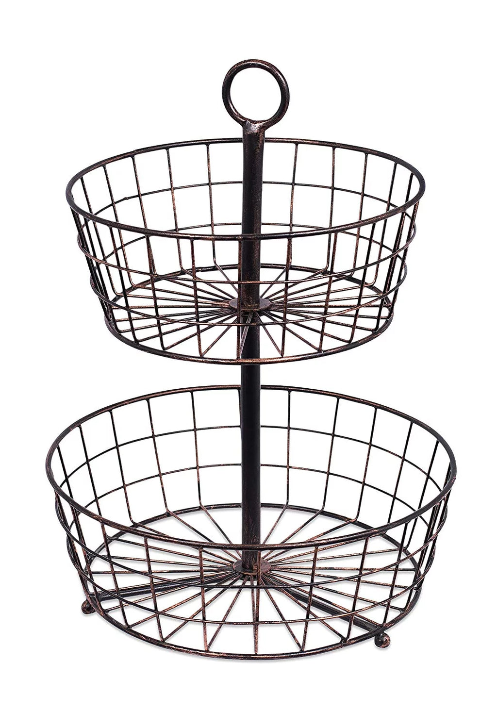 Metal 2-Tier Wire Fruit Basket F168