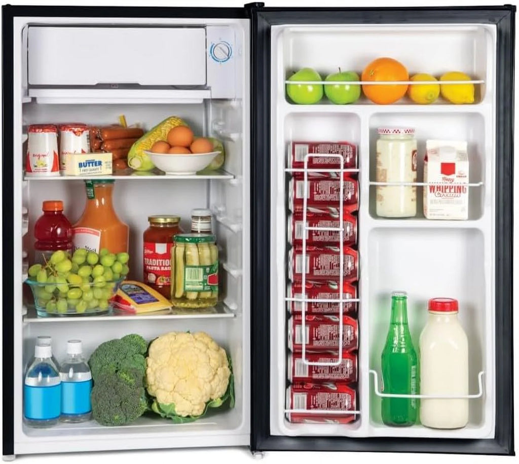 Black 3.2 Cu Ft Refrigerator with Freezer G678