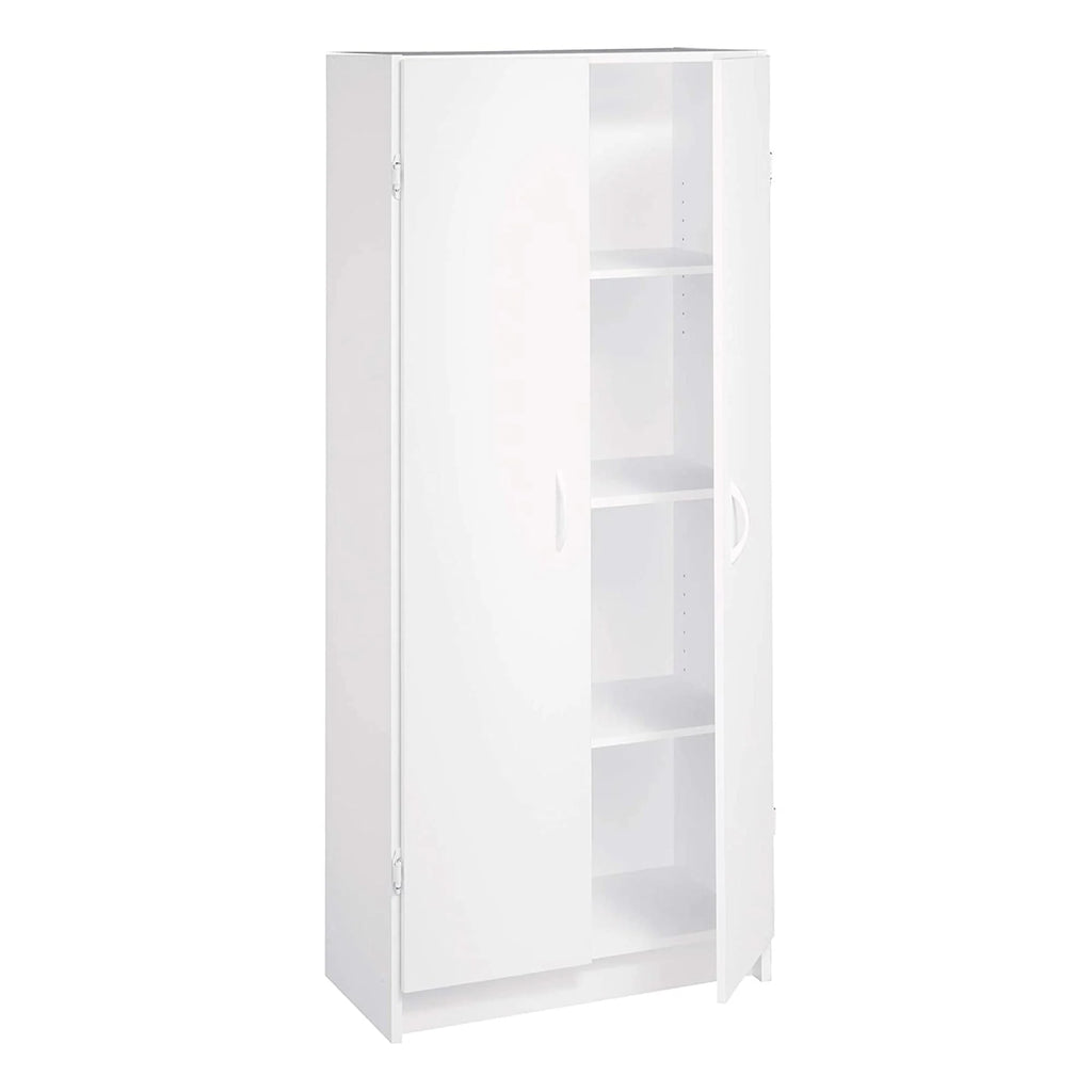 Adjustable 4 Shelf Pantry Cabinet, White T101