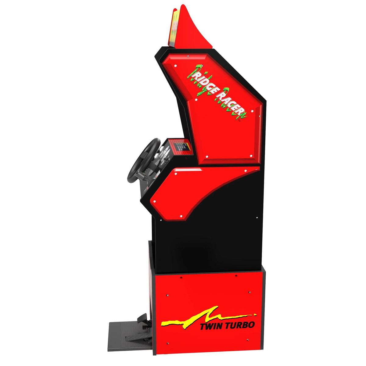 5 Games in 1 Arcade with Rumble Steering Wheel and Lit Marquee Q622906