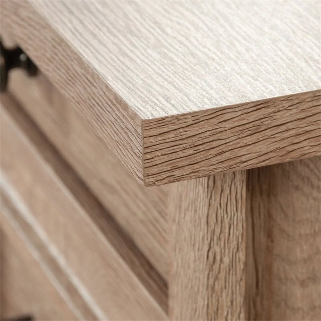 Contemporary Brushed Oak Pedestal Desk T3582