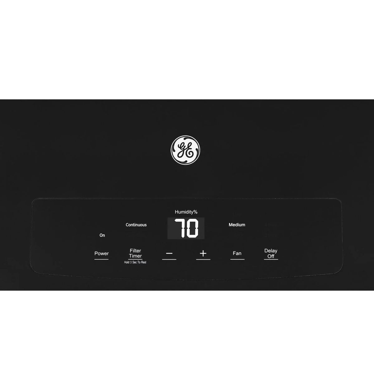 45-Pint Portable Dehumidifier with Drain, Black L708