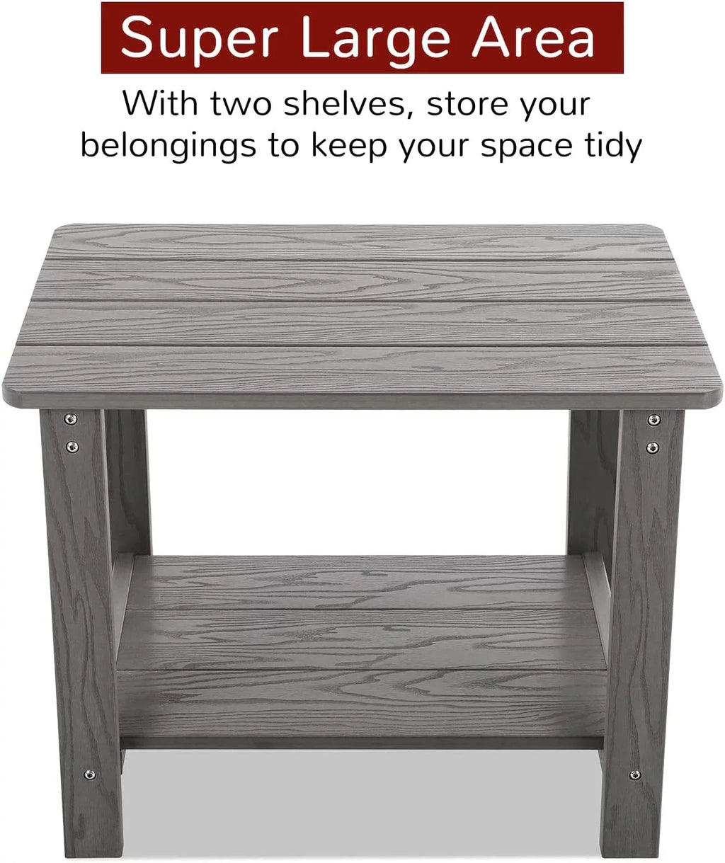 Rectangle 2-Tier Outdoor Side Table X561266