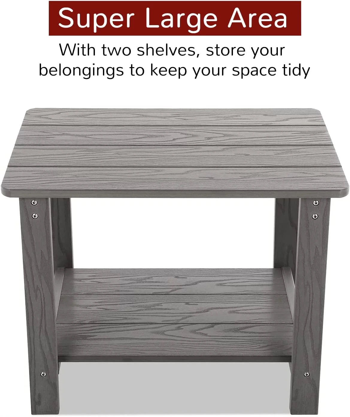 Rectangle 2-Tier Outdoor Side Table X561266