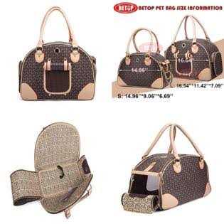 Fashion Pu Leather Dog Carrier Handbag Purse Cat Tote Bag D362851