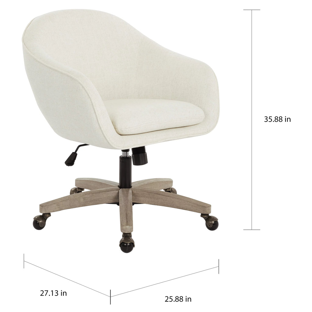 Dove Grey Plush Office Chair P549
