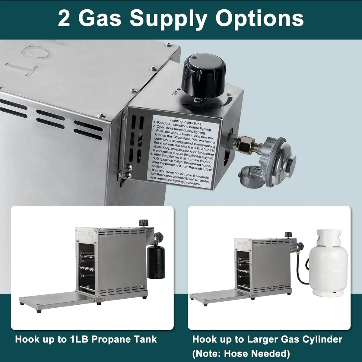 Portable Stainless Steel Propane Gas Grill Q477326