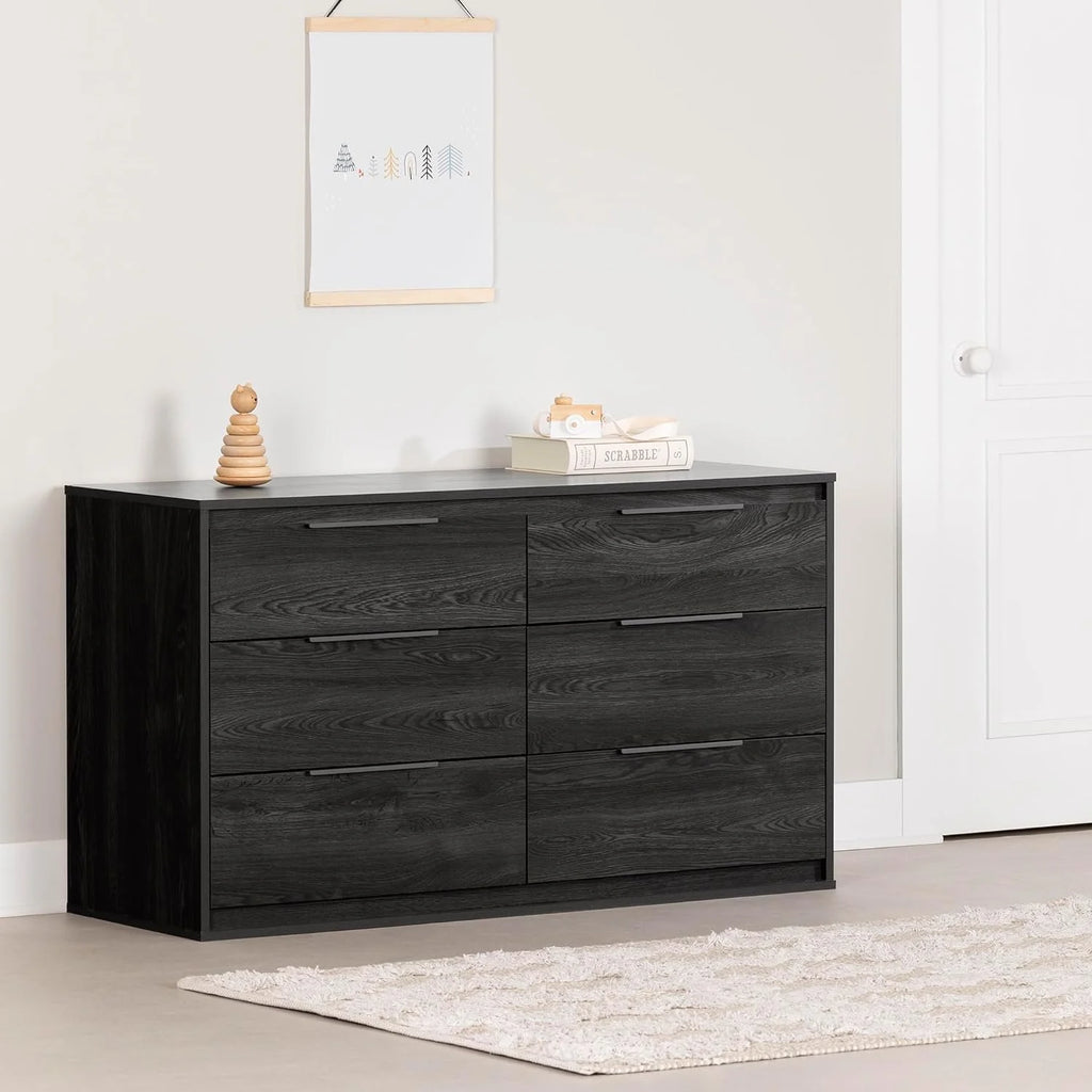 6-Drawer Double Dresser Gray Oak A962321
