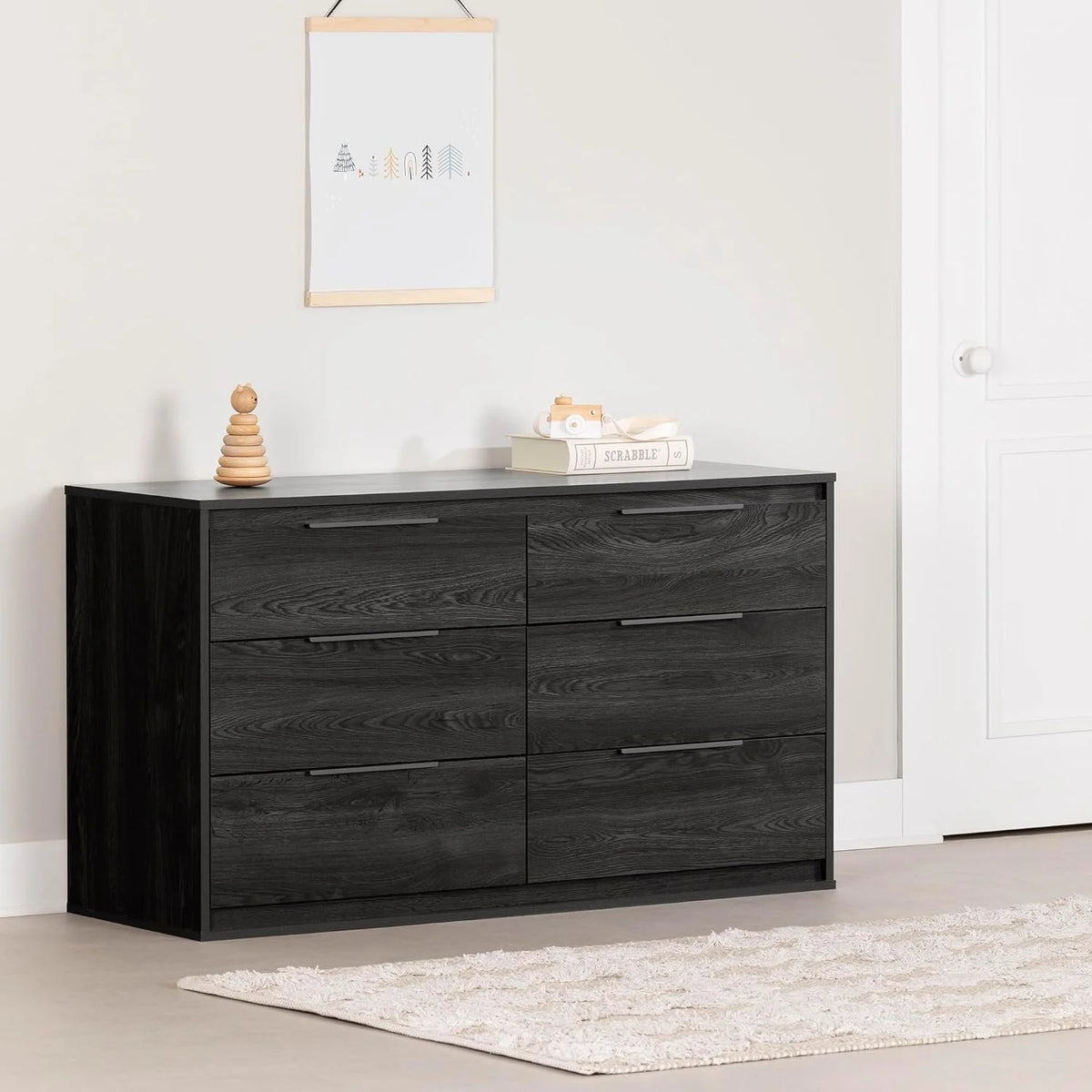 6-Drawer Double Dresser Gray Oak A962321