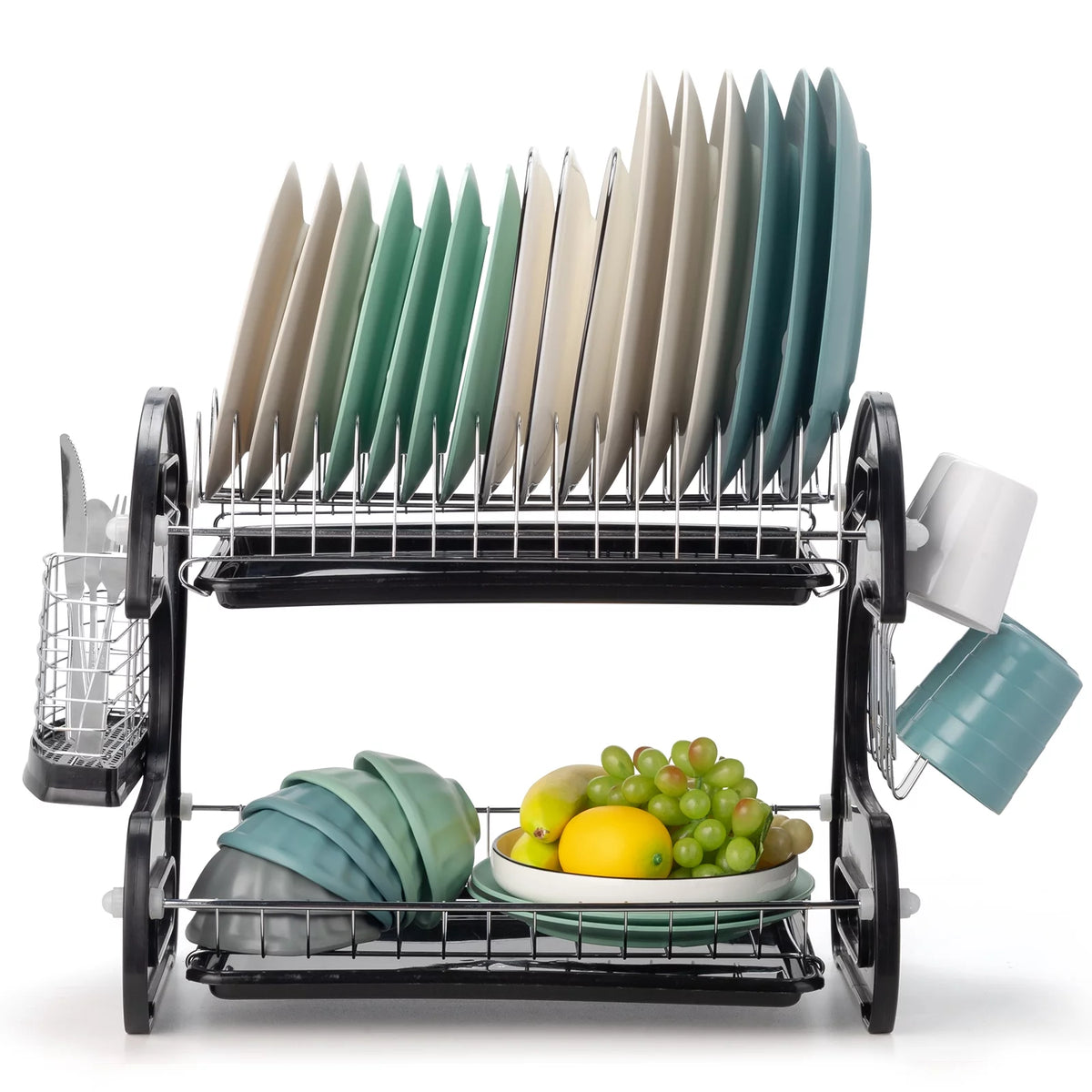 2-Tier Black Dish Drainer W919638
