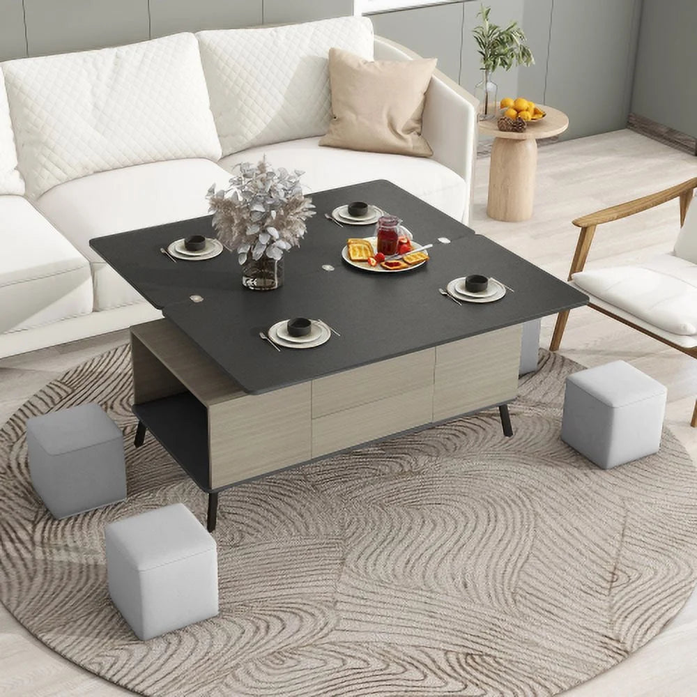 5 Piece Lift Top Coffee Table Set with Storage R848327